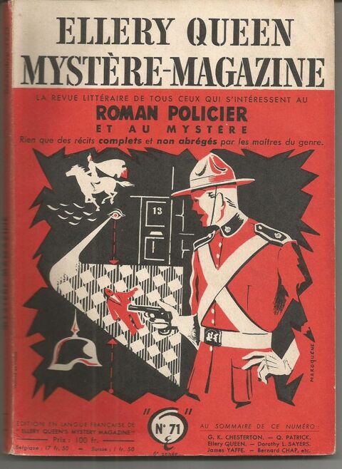 ELLERY QUEEN   MYSTERE-MAGAZINE   n� 71 de d�cembre 1953 2 Montauban (82)