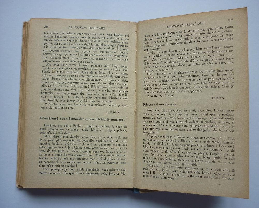 LE NOUVEAU SECR&Eacute;TAIRE Mod&egrave;les correspondances vintage 1941 Livres et BD
