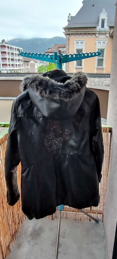 Veste longue femme cuir nappa vrai 50 Cluses (74)