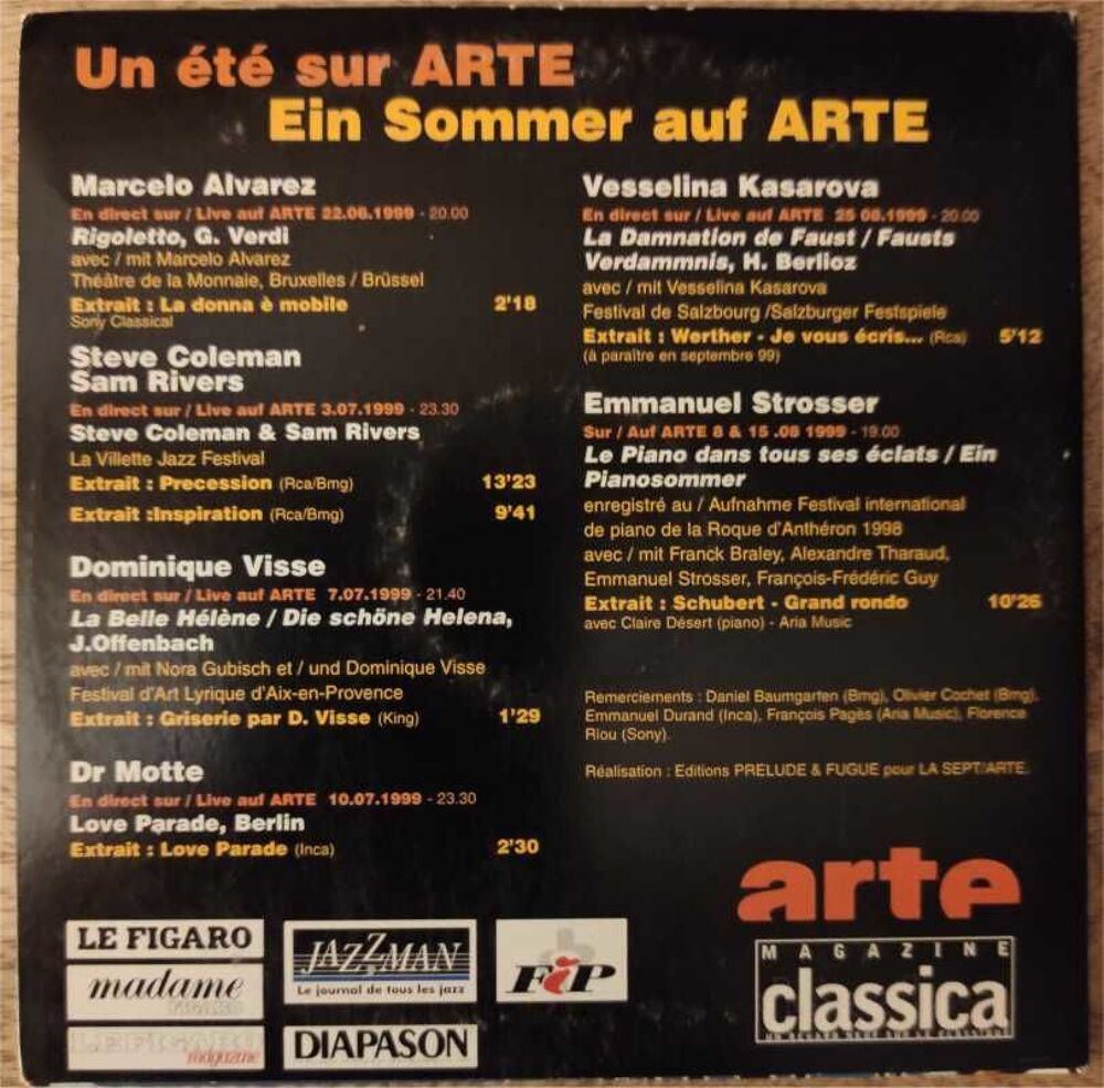 Un &eacute;t&eacute; sur Arte CD CD et vinyles