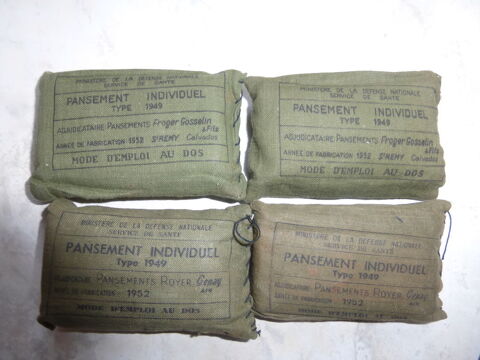Pansement individuel arm�e fran�aise type 1949 dat� de 1952 10 Villard-Bonnot (38)