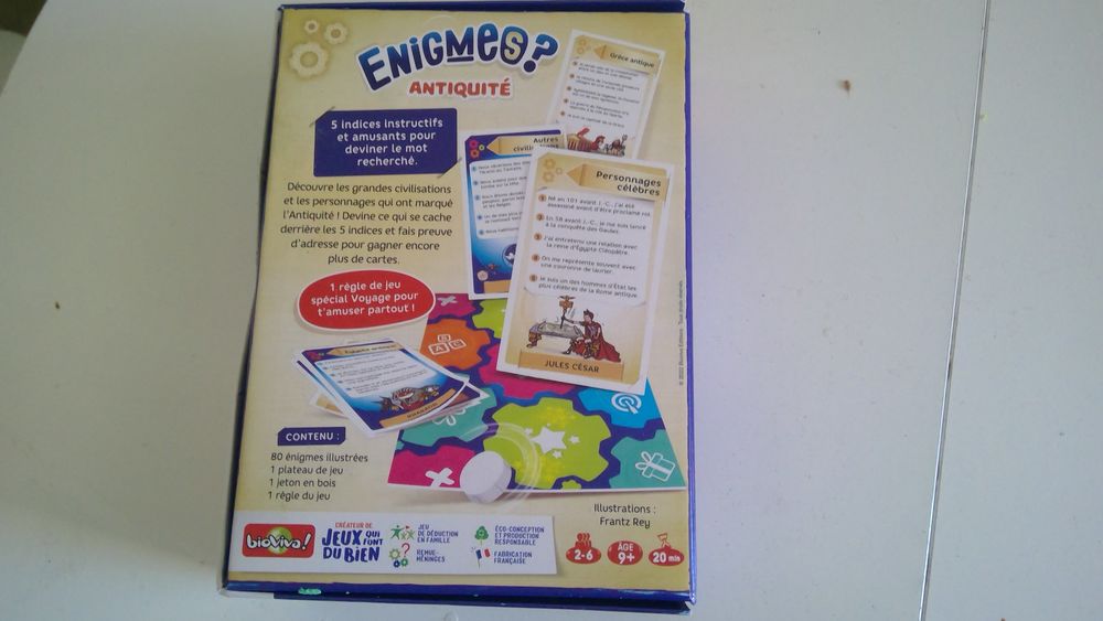9€ Enigmes antiquit&eacute; (Bioviva) Jeux / jouets