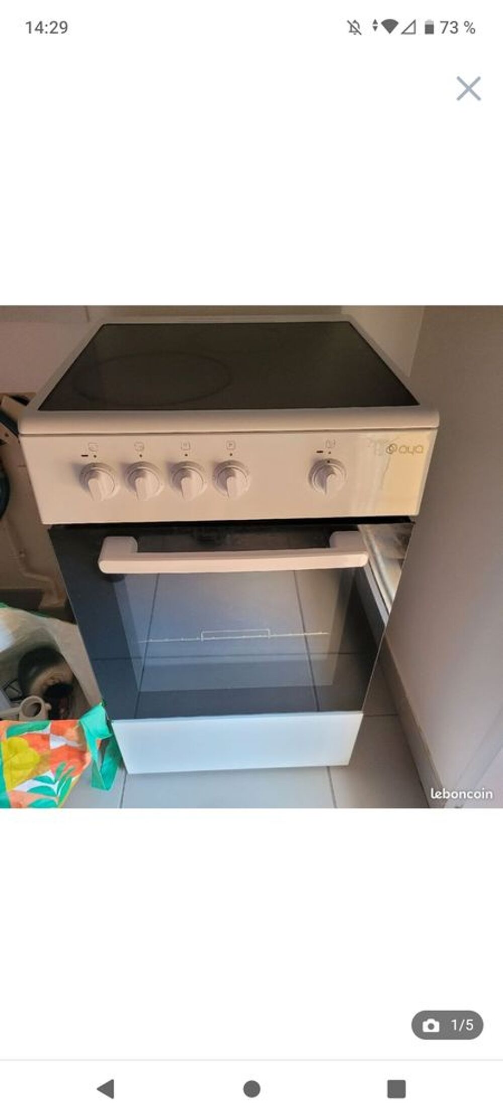 cause d&eacute;m&eacute;nagement gazini&egrave;re vitroc&eacute;ramique Aya Electroménager