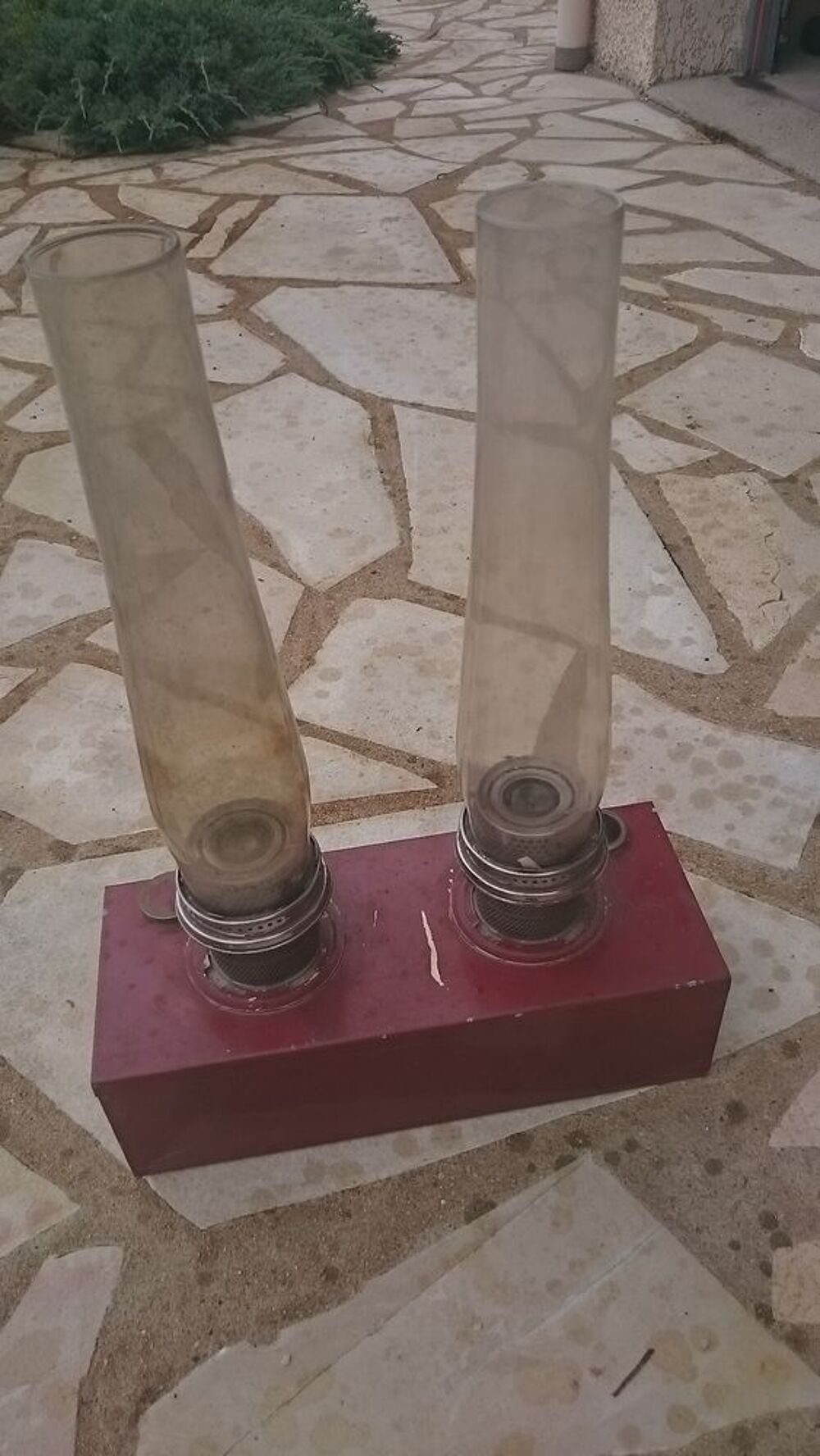 Lampe double &agrave; p&eacute;trole Décoration