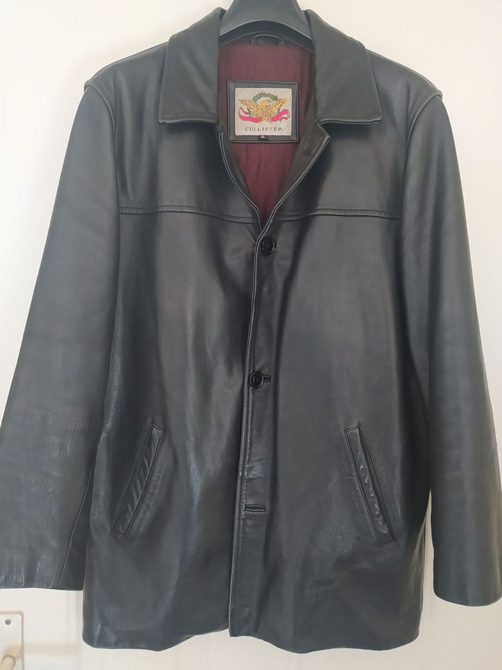Veste cuir noir Vêtements