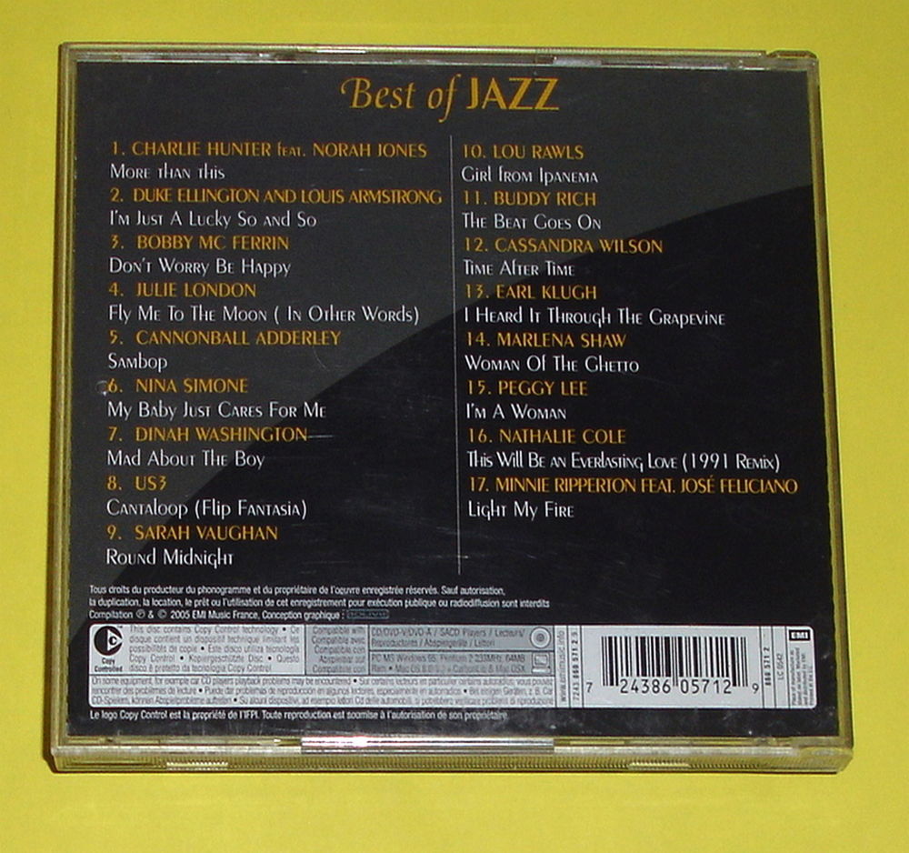 BEST OF JAZZ -CD- CHARLIE HUNTER NORAH JONES - JULIE LONDON CD et vinyles