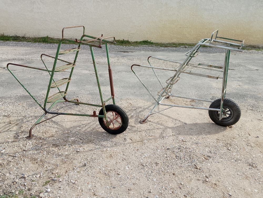 Brouette &eacute;chelle escabeau sur roue recolte Bricolage