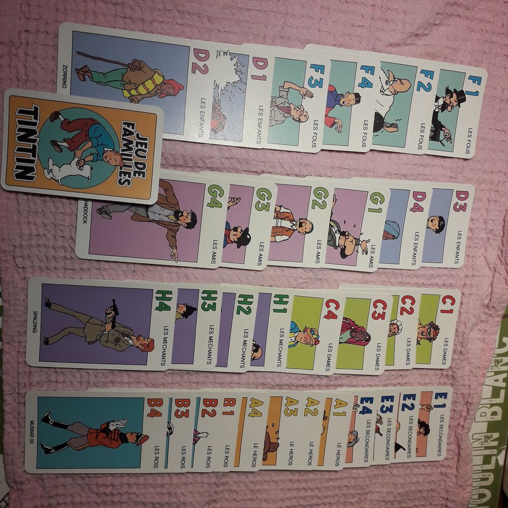 Jeu de cartes Tintin : 1993 