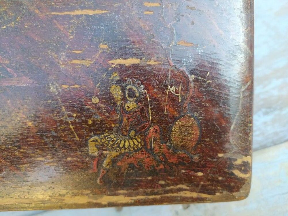 Ancienne Boite Coffret Vernis Martin XVIII&egrave;me 