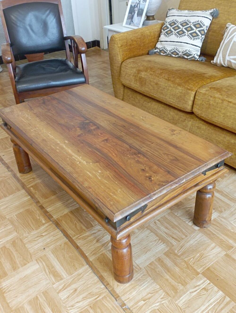 Table basse en bois massif Maisons du Monde Meubles