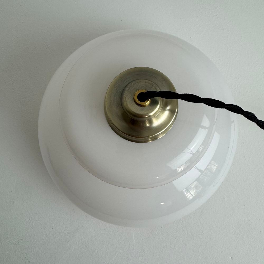 ANCIENNE SUSPENSION EN OPALINE 1970 VINTAGE Décoration
