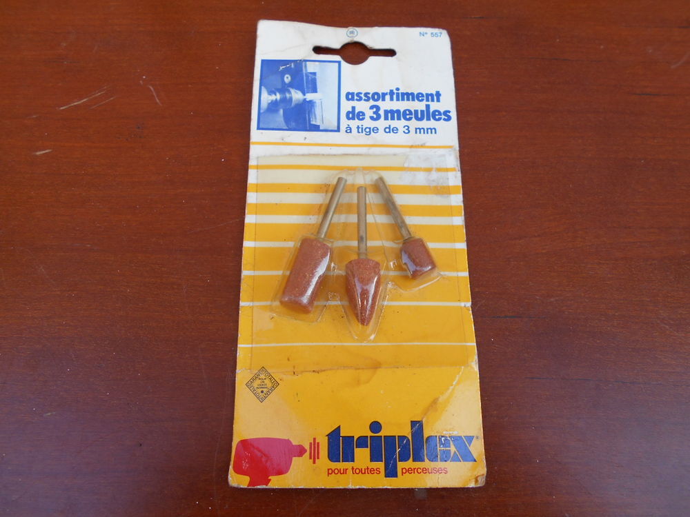 ASSORTIMENT DE 3 MEULES &agrave; tige " Triplex " Bricolage