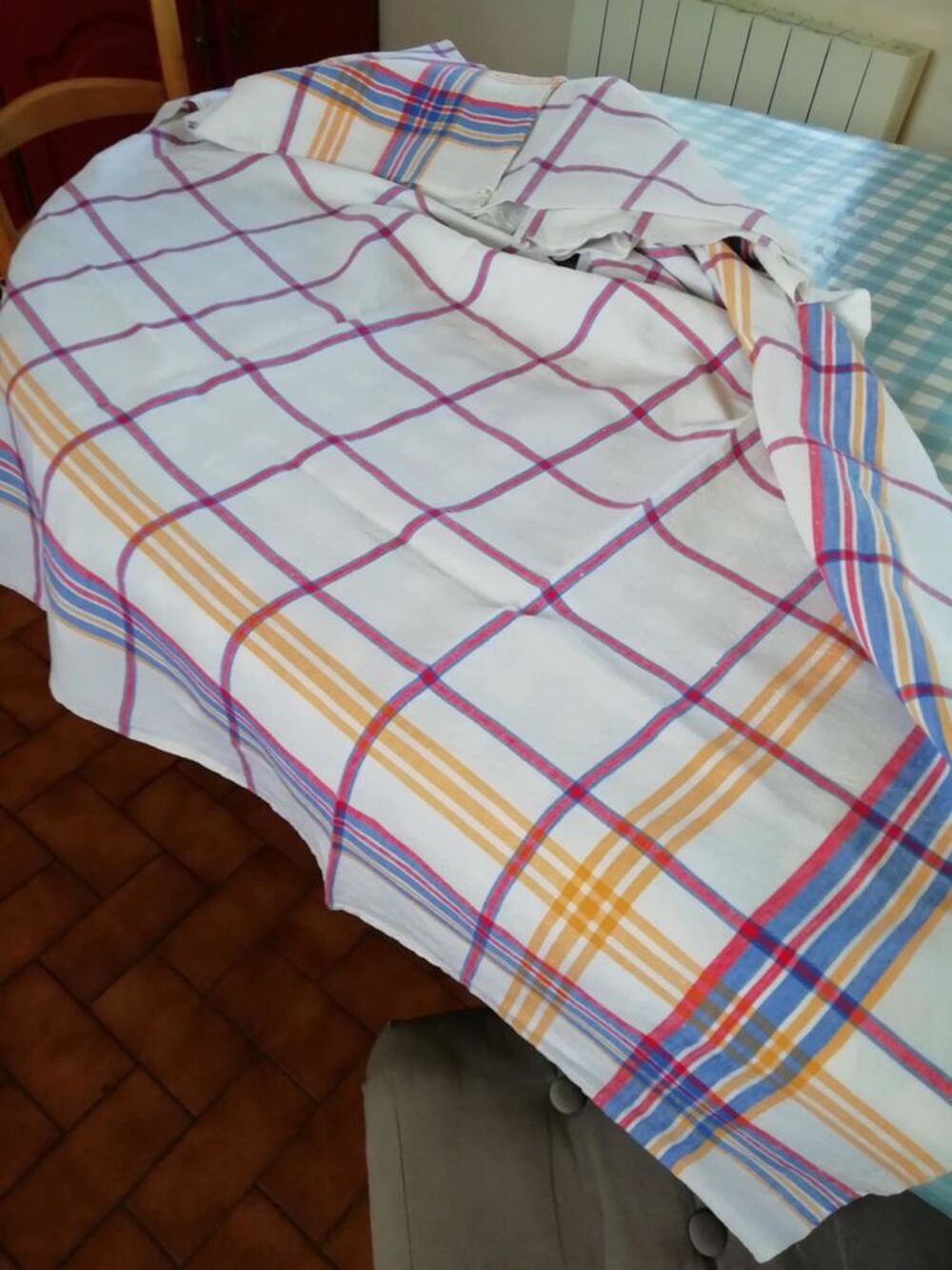 grande nappe avec des rayures 270 cm sur 145 cm Décoration