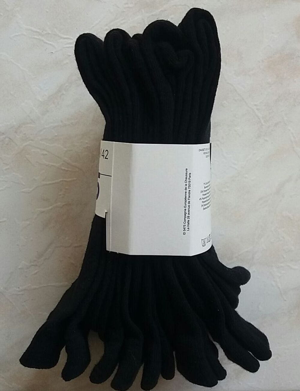 Lot de 25 pack de 5 paires de chaussettes homme Vêtements