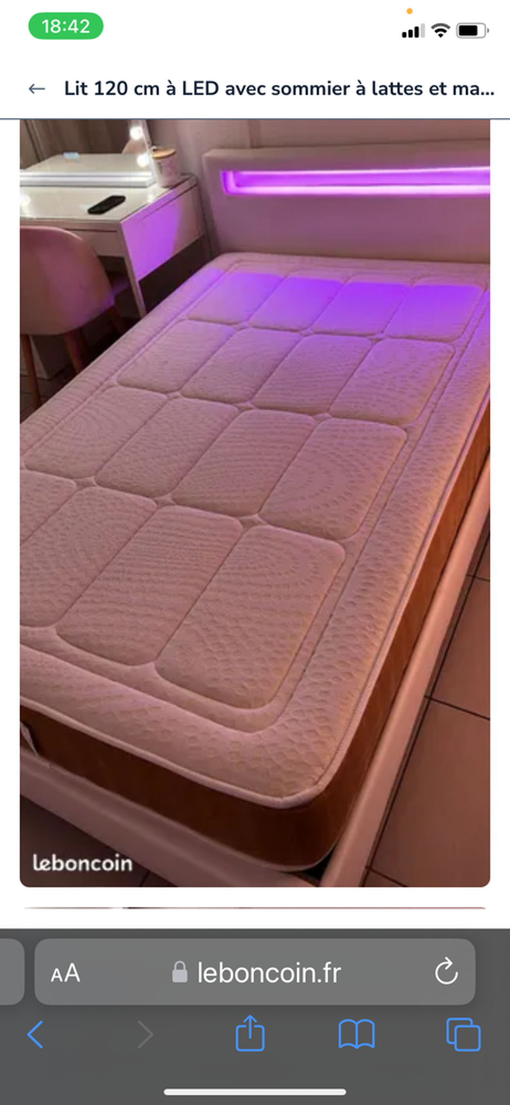 Lit sommier &agrave; latte matelas Meubles