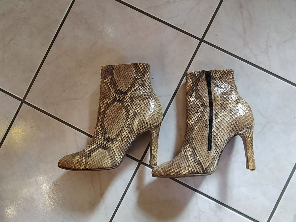 Bottines vrais peau de serpent Chaussures