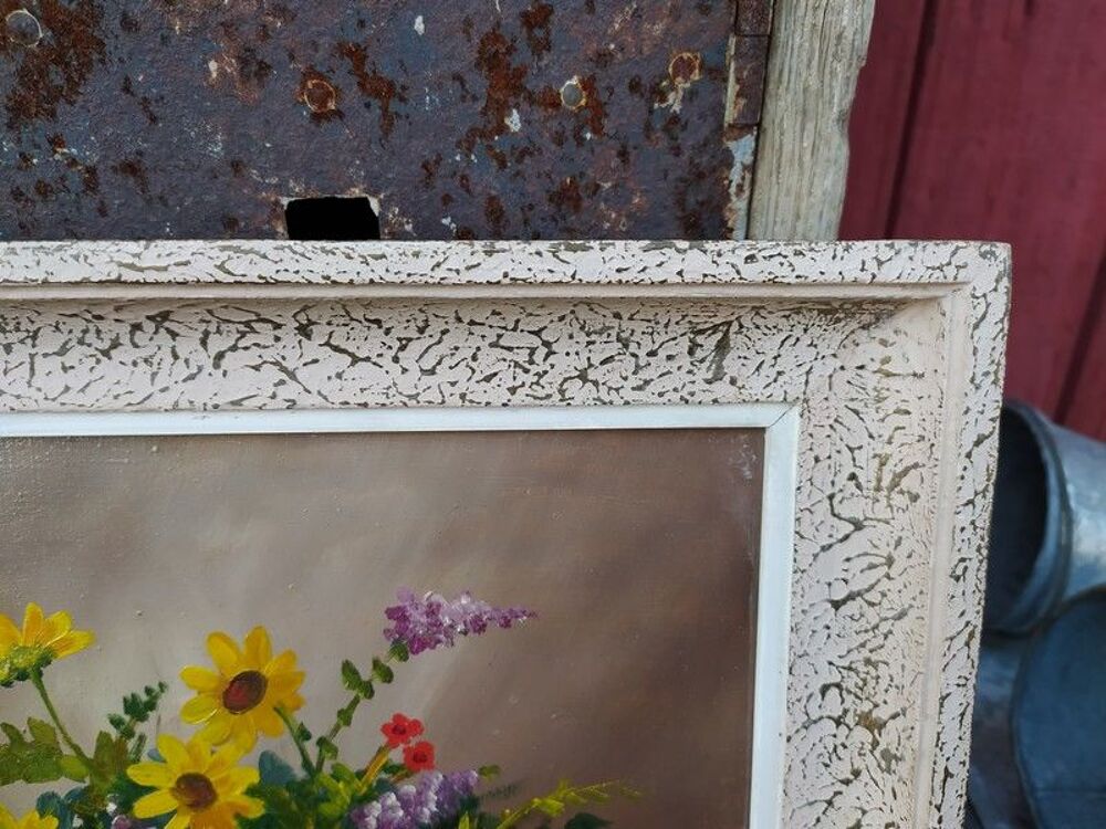Ancien Tableau Nature Morte Bouquet de Fleurs Sign&eacute; Andrey
Décoration
