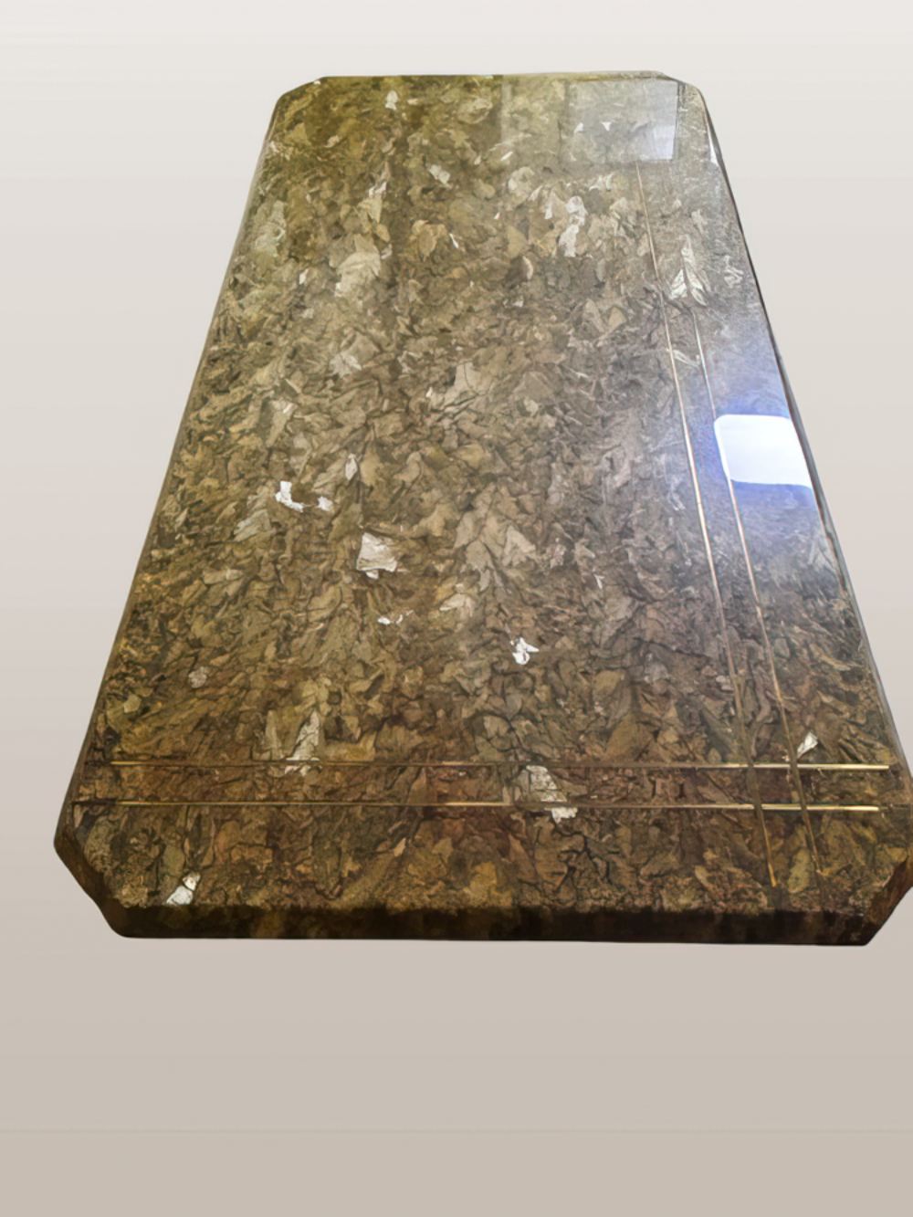 Table basse design - granit 3 cm + laiton Meubles
