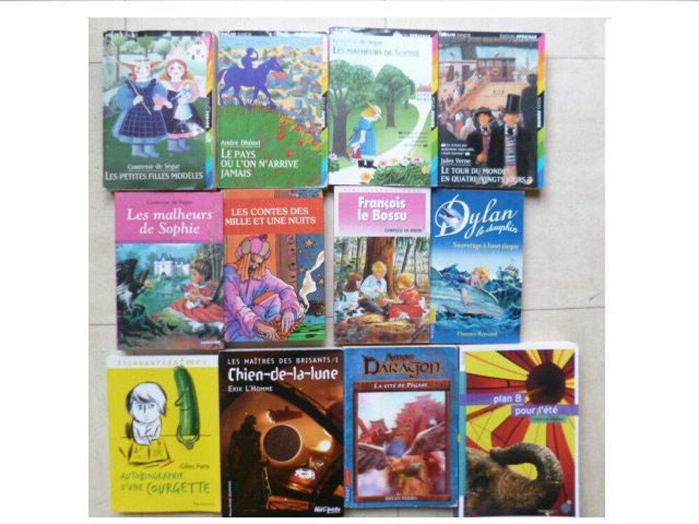 Biblioth&egrave;que verte + petite Fadette, bel oranger, Simbad.... Livres et BD