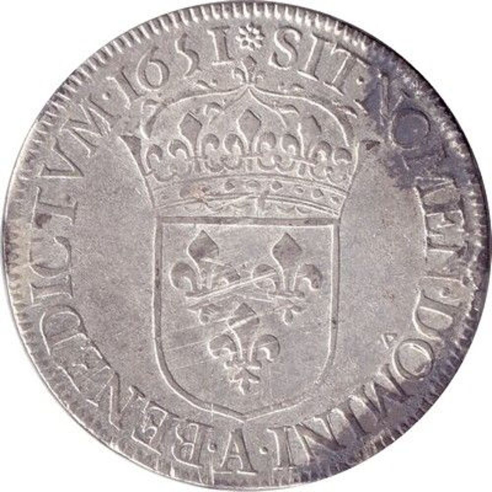 Louis XIV &eacute;cu 1651 A Paris 