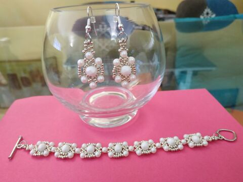 Parure bracelet boucles d'oreilles fait main 25 Le Tampon (97)