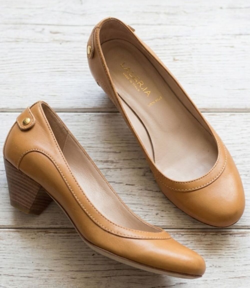 Ballerines / Escarpins en cuir camel - Taille 39 Chaussures