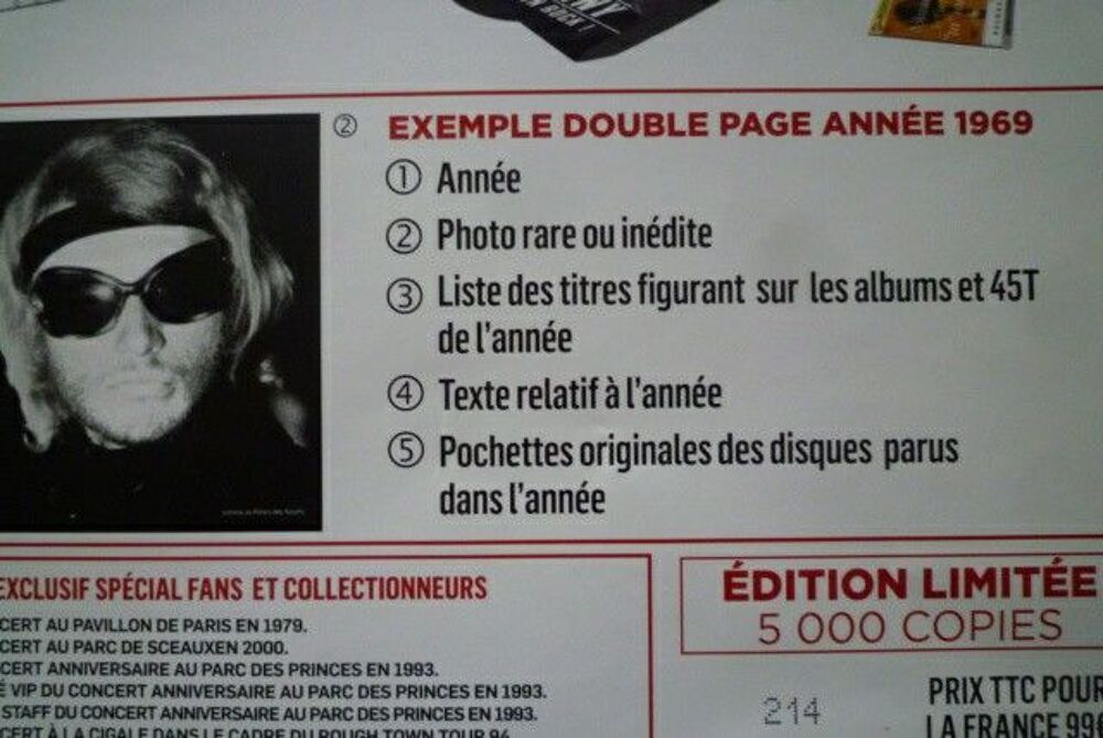 Johnny hallyday coffret livre passion rock neuf sous blister CD et vinyles