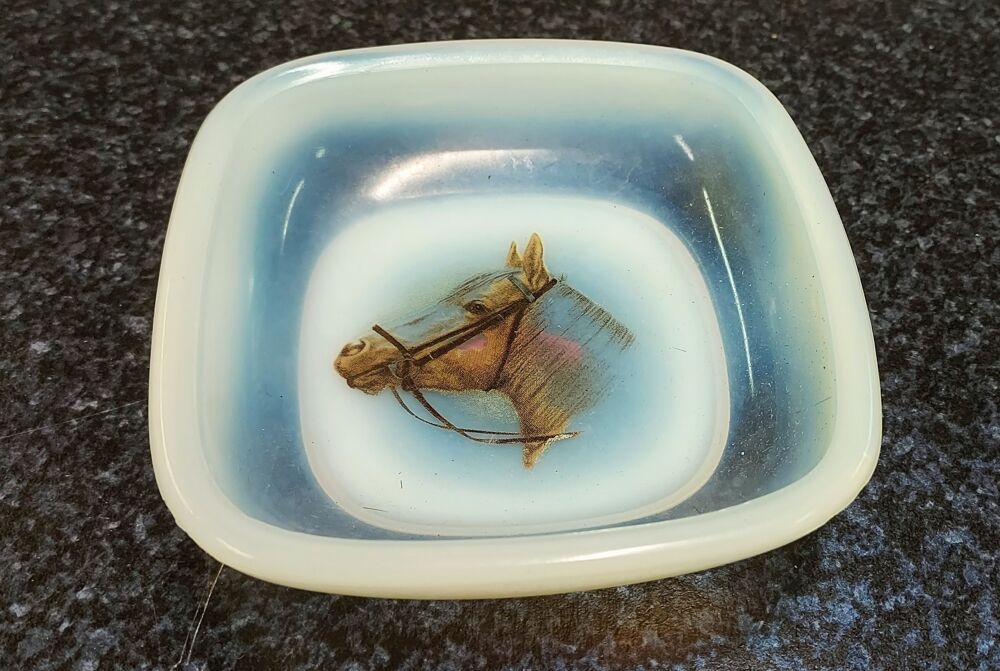 Cendrier ou ramequin en verre motif cheval Décoration