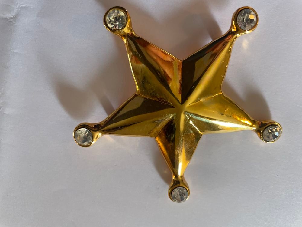 Broche dor&eacute; &eacute;toile strass Ines De La Fressange Bijoux et montres