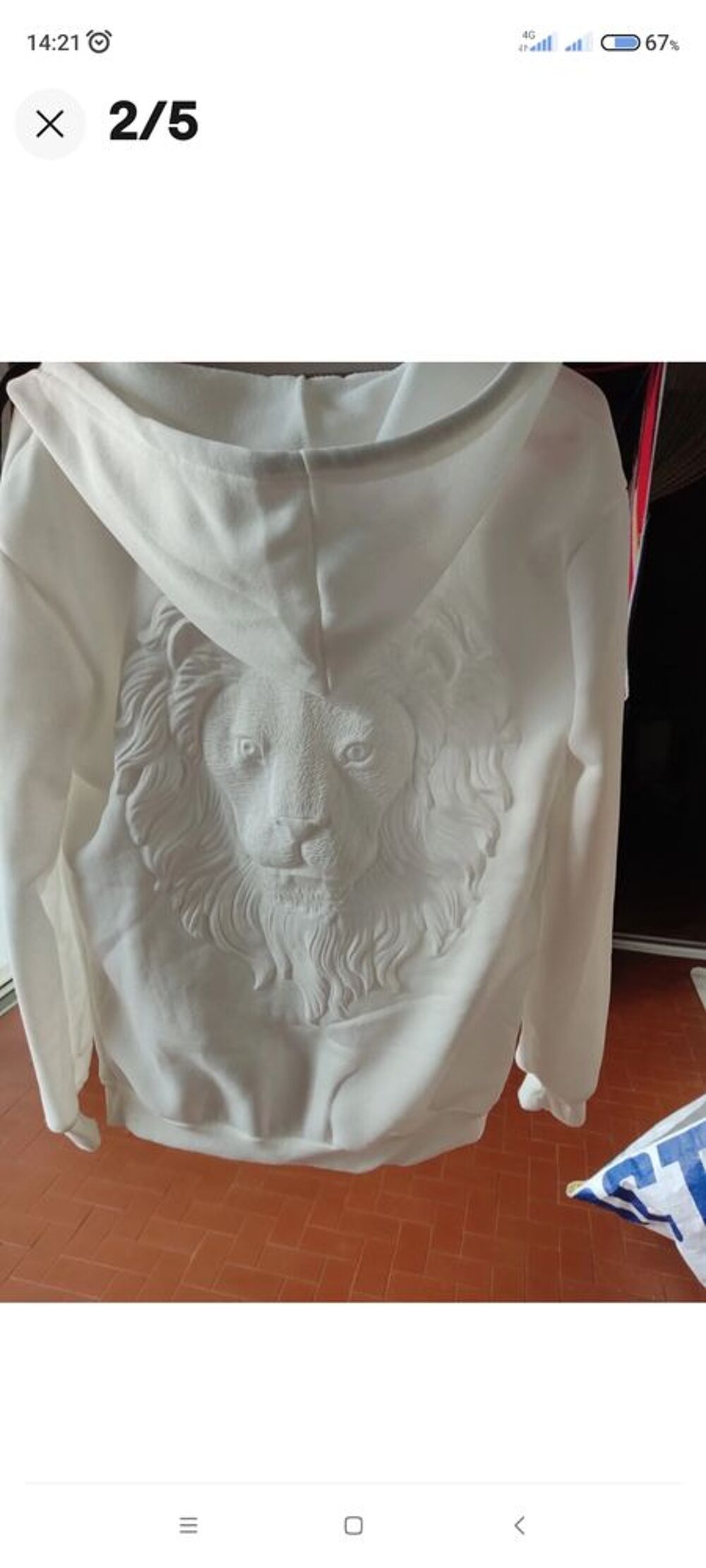 Veste capuche.
Unisexe 
T&ecirc;te de lion en 3D Vêtements