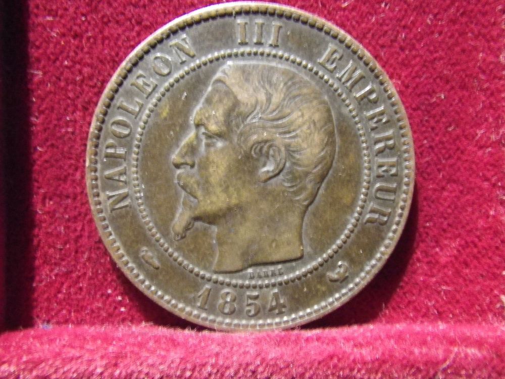 1854 piece 10 centimes "monument Lille" 