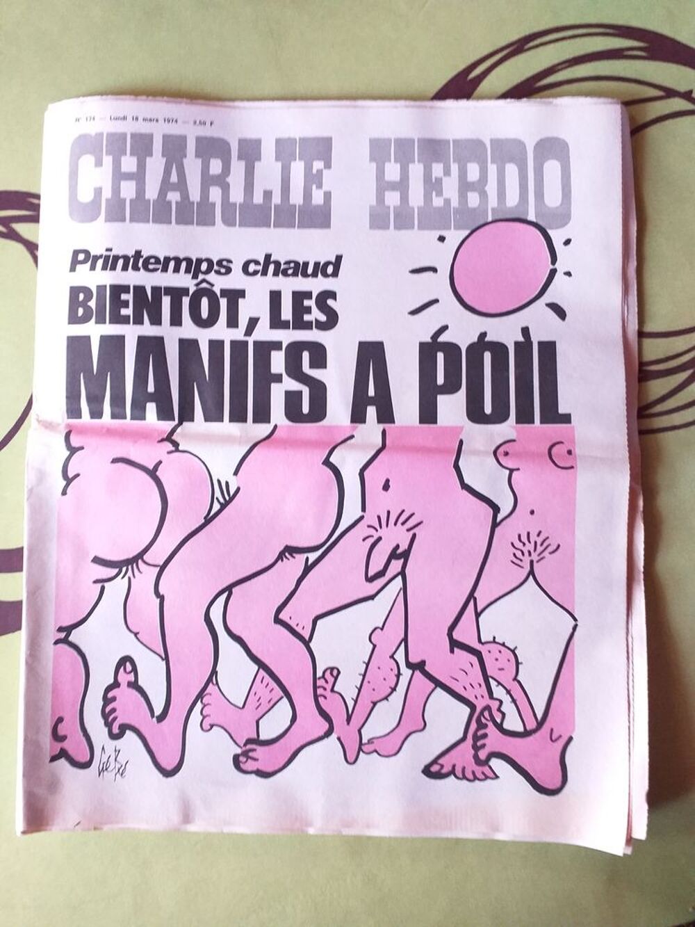 JOURNA CHARLIE HEBDO N&deg;174 ANNEE 1974 Livres et BD