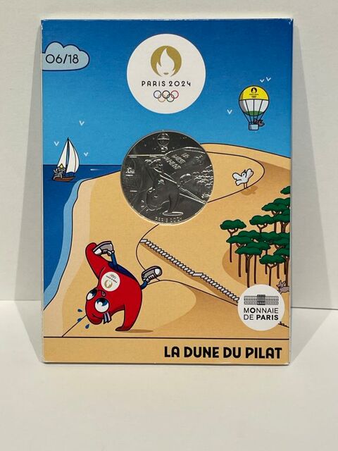 Pi�ce de 10e - JO Paris 2024 - N�6/18 - La dune du Pilat 50 Dourdan (91)