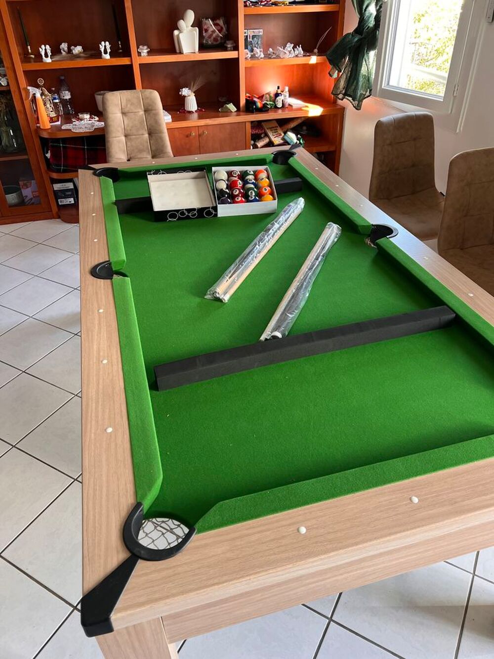Table convertible 3-en-1 Billard / Ping-pong / Table &agrave; mange Meubles