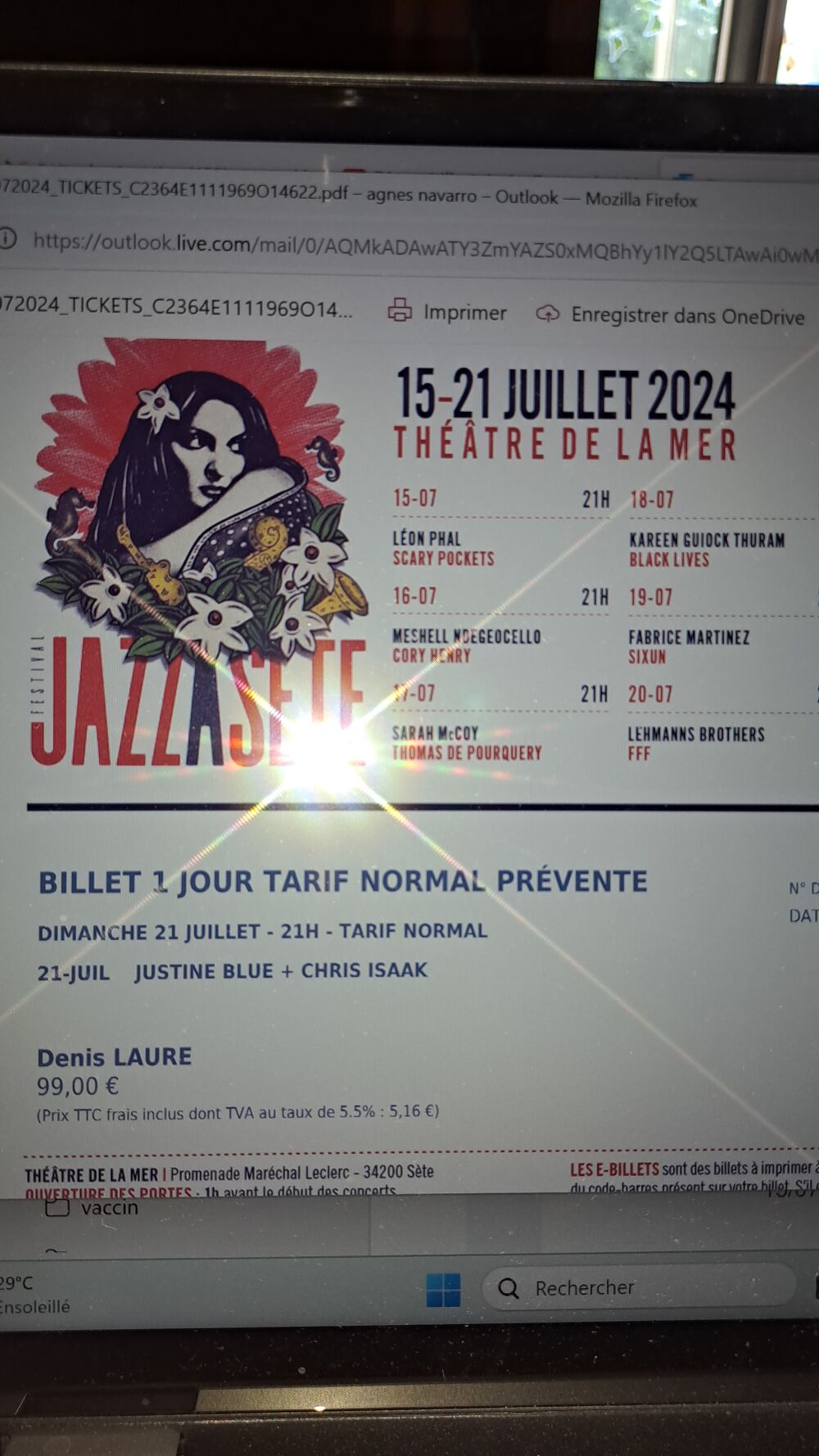 Concert Chris izaak dimanche 21. 7 Billetterie