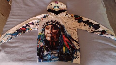 Pull+� +++++capuche+motif+ chef+indien +taille+M 10 Palluau (85)