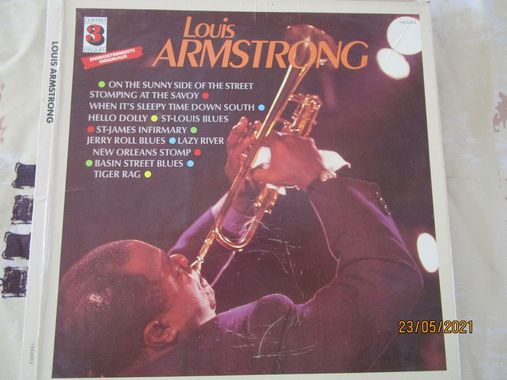 COFFRET de trois albums vinyle LOUIS ARMSTRONG CD et vinyles