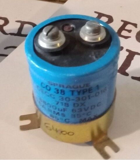 CONDENSATEUR DE PUISSANCE CO38   6800MF   63V 38 Lampertheim (67)