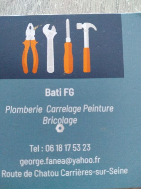 Bricolage petite travaux de r&eacute;paration enduits peinture 0 78420 Carri�res-sur-seine