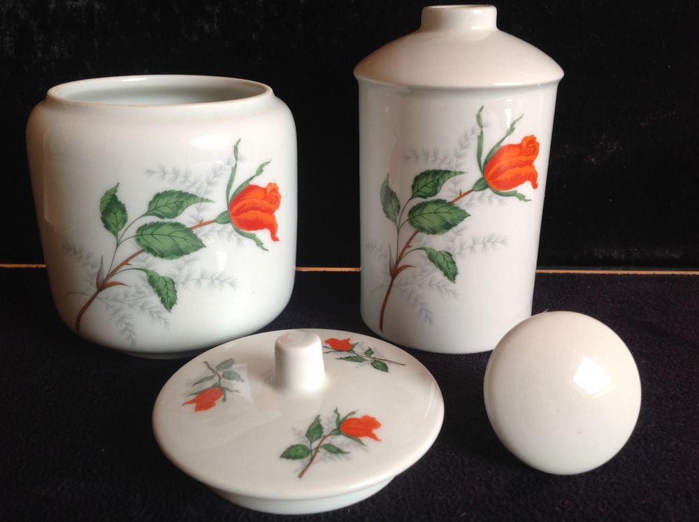 POT &amp; FLACON PORCELAINE de LIMOGES GOUMOT LABESSE Envoi Poss Décoration