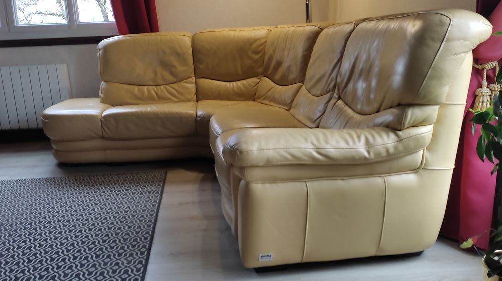 Canap&eacute; d'angle Cuir. Meubles