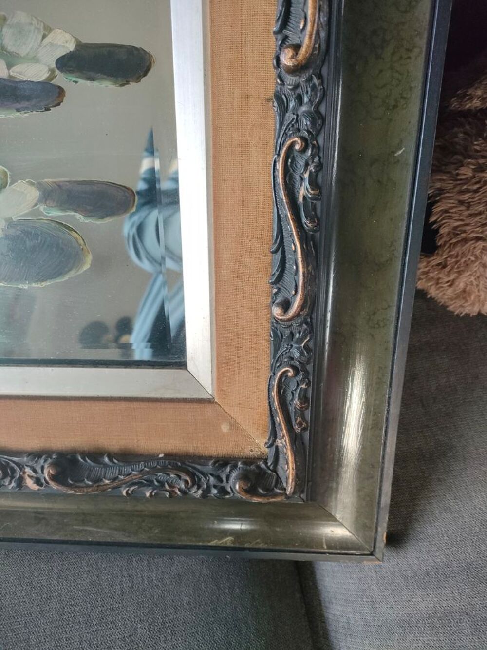 Tableau avec peinture sur verre. Décoration