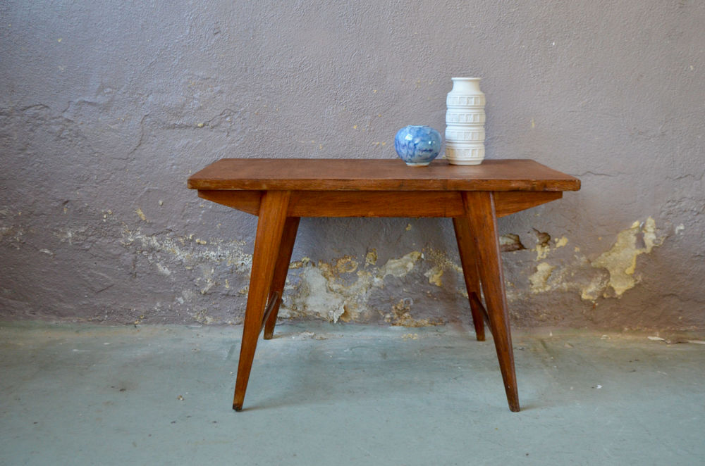 Table basse de salon vintage scandinave pieds compas Meubles