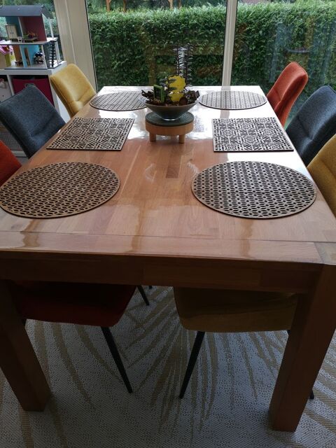 Table  manger contemporaine 6/12 couverts - chne massif 750 Montigny (76)