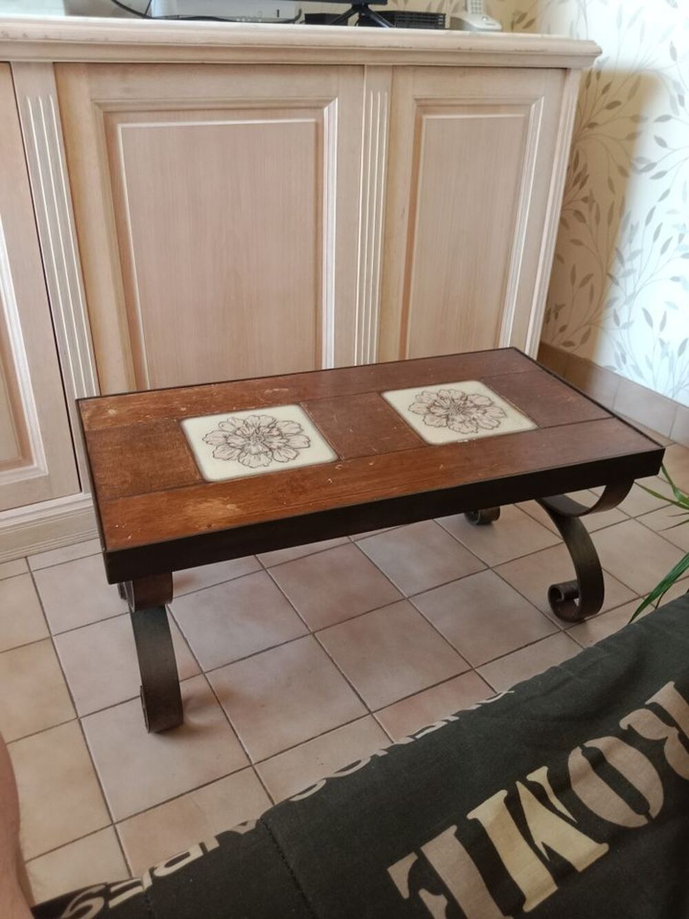 table basse de salon vintage en fer forg&eacute; Meubles