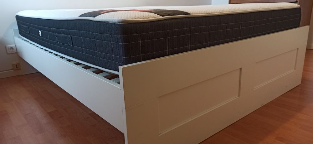 Lit complet 160*200 - Matelas de qualit&eacute; - cadre et sommier Meubles