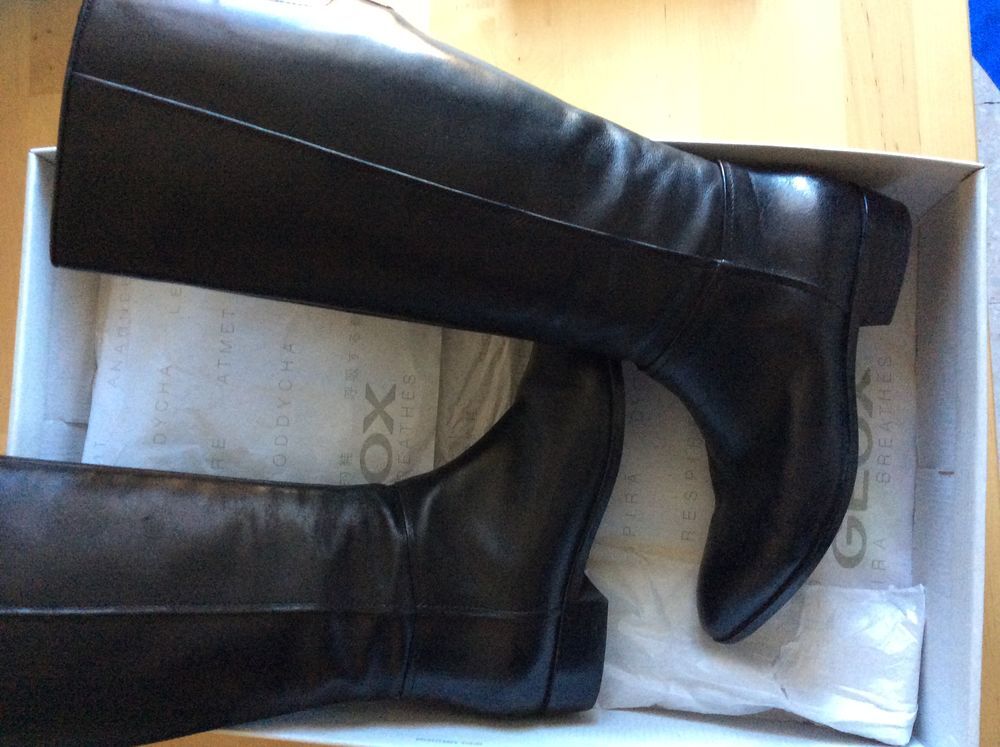 BOTTES CUIR. GEOX Authentiques T 41 Quasi Neuves pieds sensi Chaussures