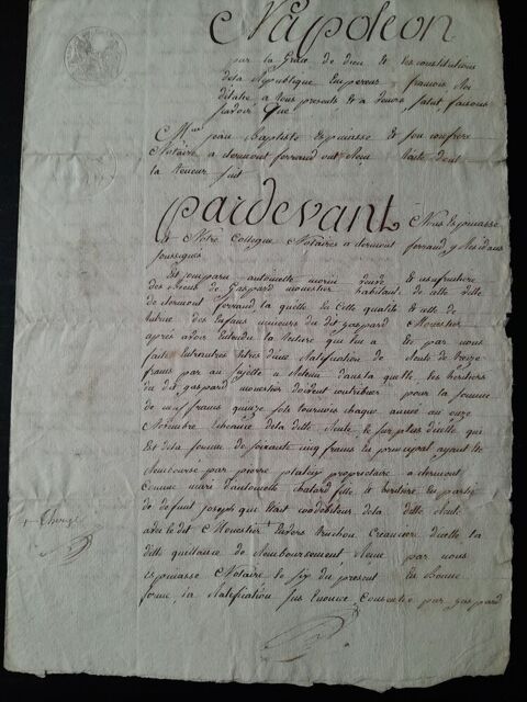 Acte notarié ancien 25 Compiègne (60)