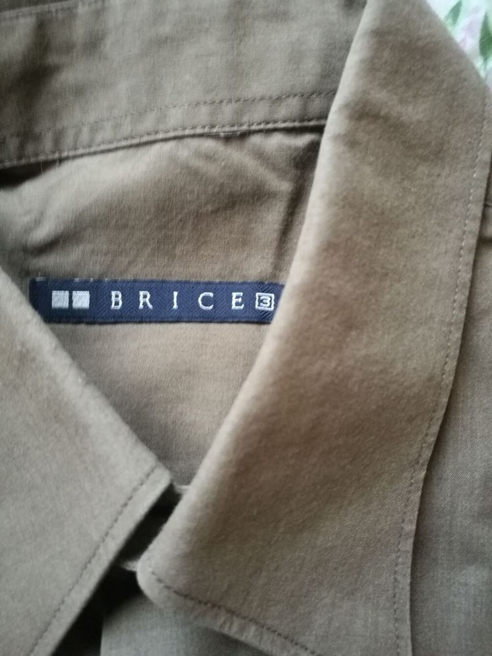 Chemise homme manches longues marron marque Brice taille 3 Vtements