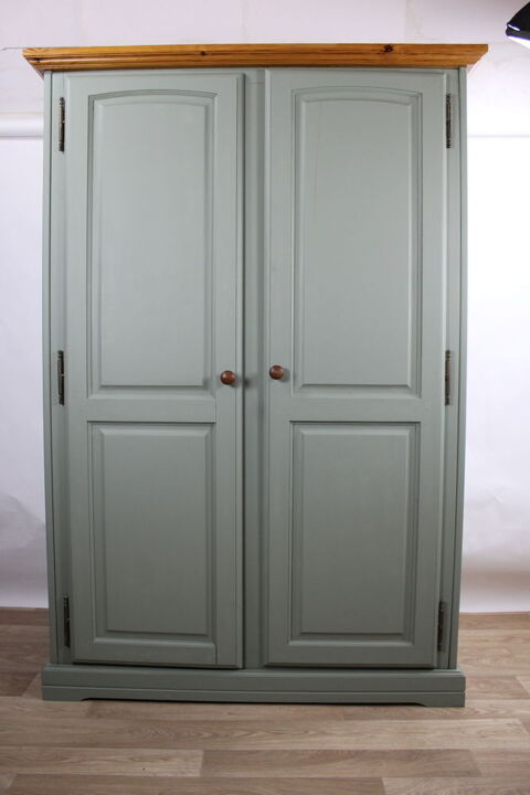 Armoire Vintage Gautier Relookée Style Années 60 ?Vert Sauge 750 Malataverne (26)